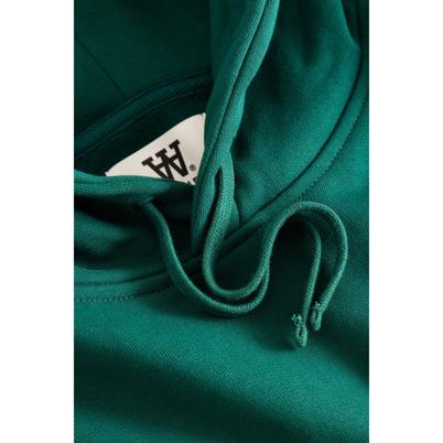 Wood Wood Ian Hoodie Emerald Green neck